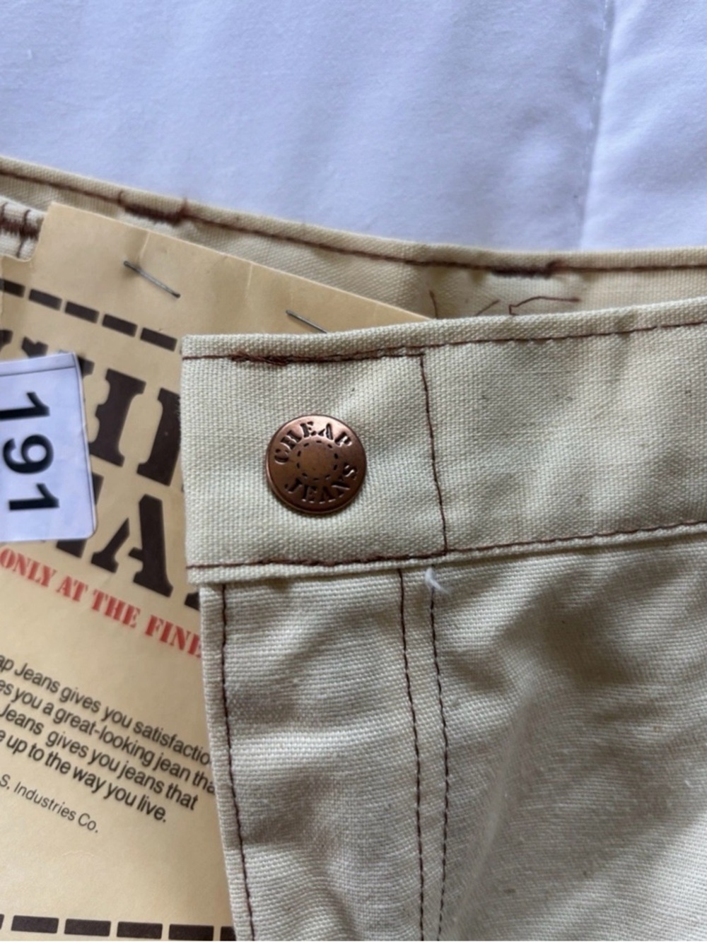 True Vintage 70s Hand Painted Bell Bottom Jeans Rainbow RARE NWT Boho Hippie - Picture 6 of 15